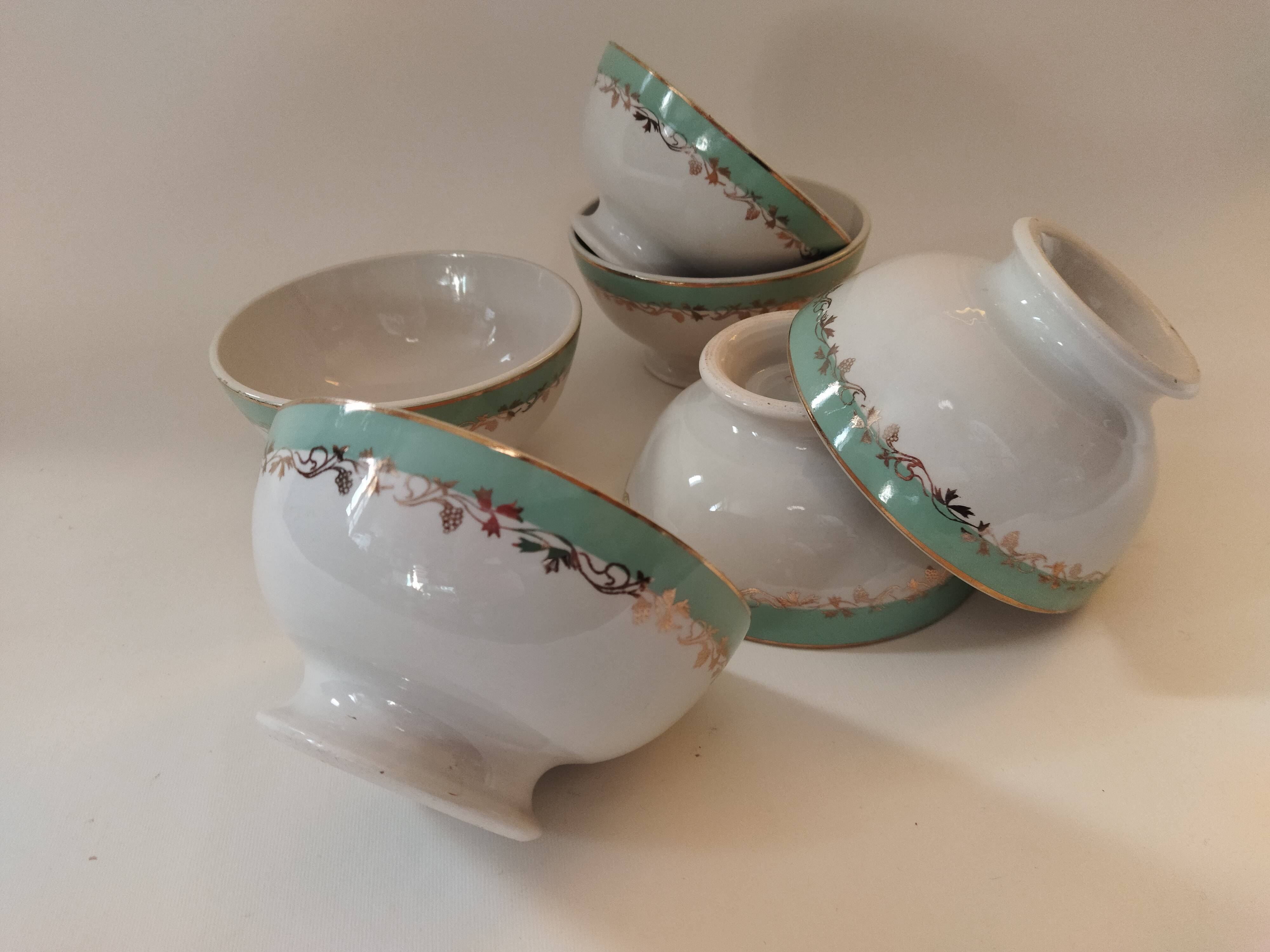 Six fenal badonviller bowls