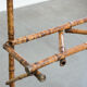 Antique French bamboo standing coat rack with mirror and umbrella stand