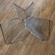 Vintage 1970's coffee table in chrome steel wire and smoked glass