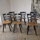 Set of 6 Scandinavian style bar chairs 1960/70