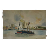 Old painting on canvas