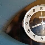 Vintage clock asymmetrical silent wall pendulum "Black Bayard"