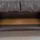 Brown leather 2-seater sofa Cassina Maralunga by Vico Magistretti