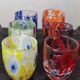6 verres à liqueur en verre Murano