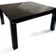 Square dining room table 140x140 cm glossy black - Veliki