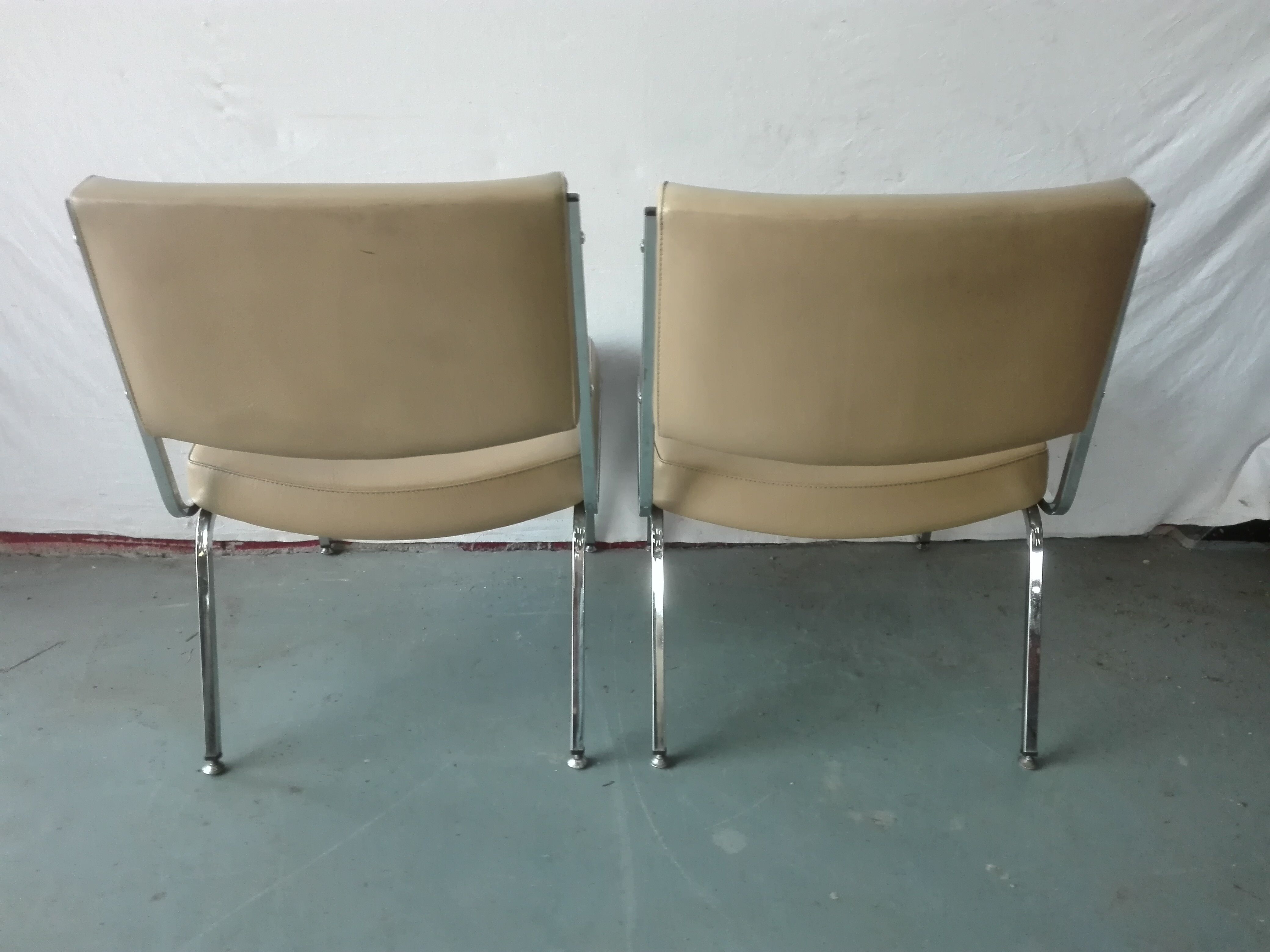 Pair of vintage low chairs