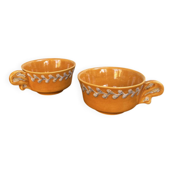 Paire de tasses en céramique vintage Missy Annecy