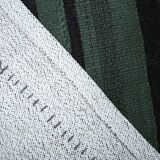 Turkish Green Black Striped Vintage Kilim Rug, 81x163Cm