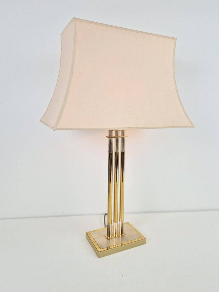 Brass Table Lamp from Deknudt, Belgium, 1978
