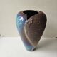 Brutalist ceramic glazed stoneware vase free form (attributed to a & n pinel)