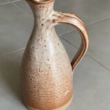 Glazed stoneware pitcher
