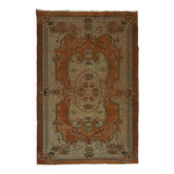 One-of-a-kind turkish handwoven vintage rug - rustic vintage charm 265x 175