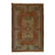 One-of-a-kind turkish handwoven vintage rug - rustic vintage charm 265x 175