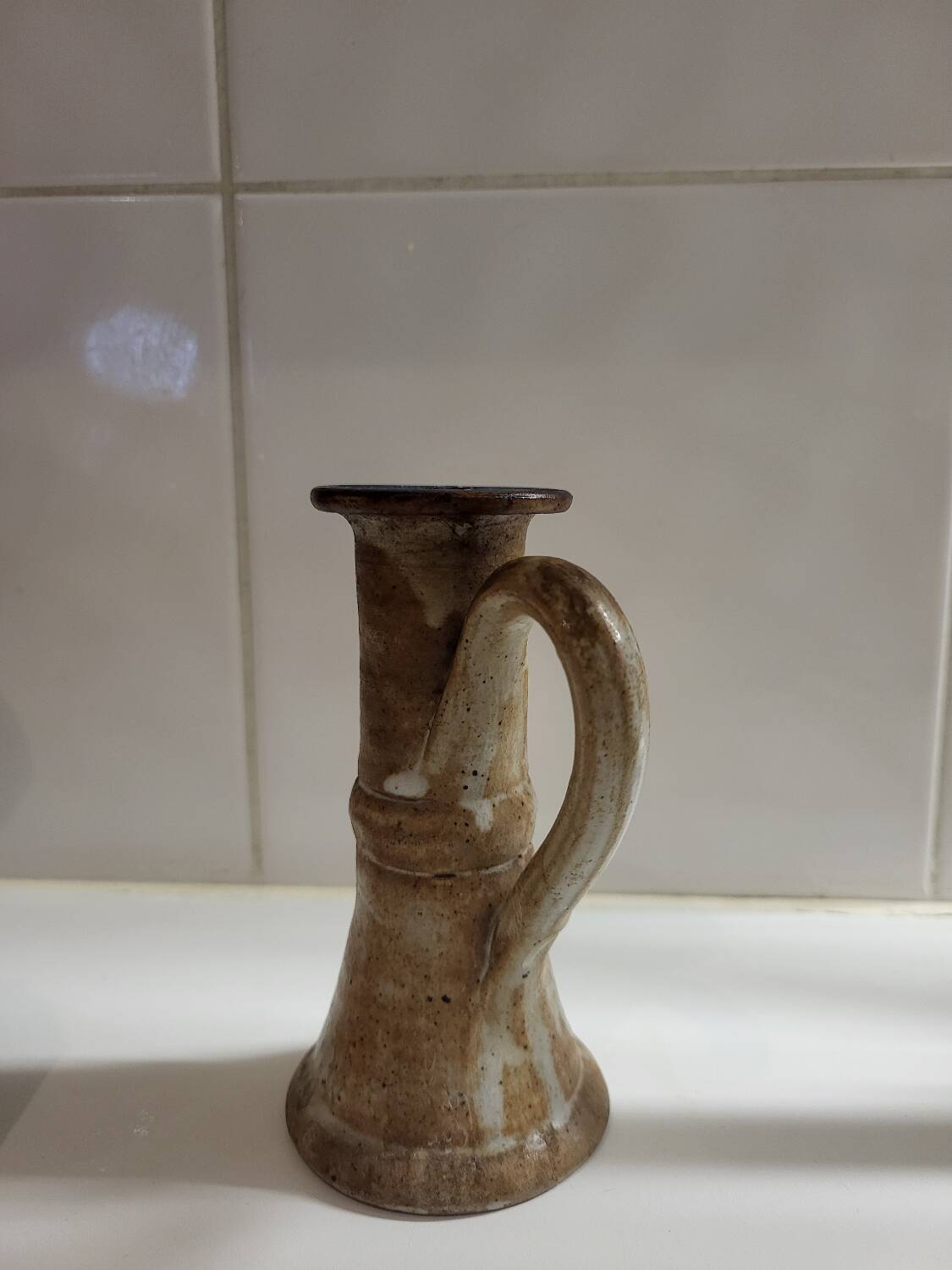 Stoneware candlestick