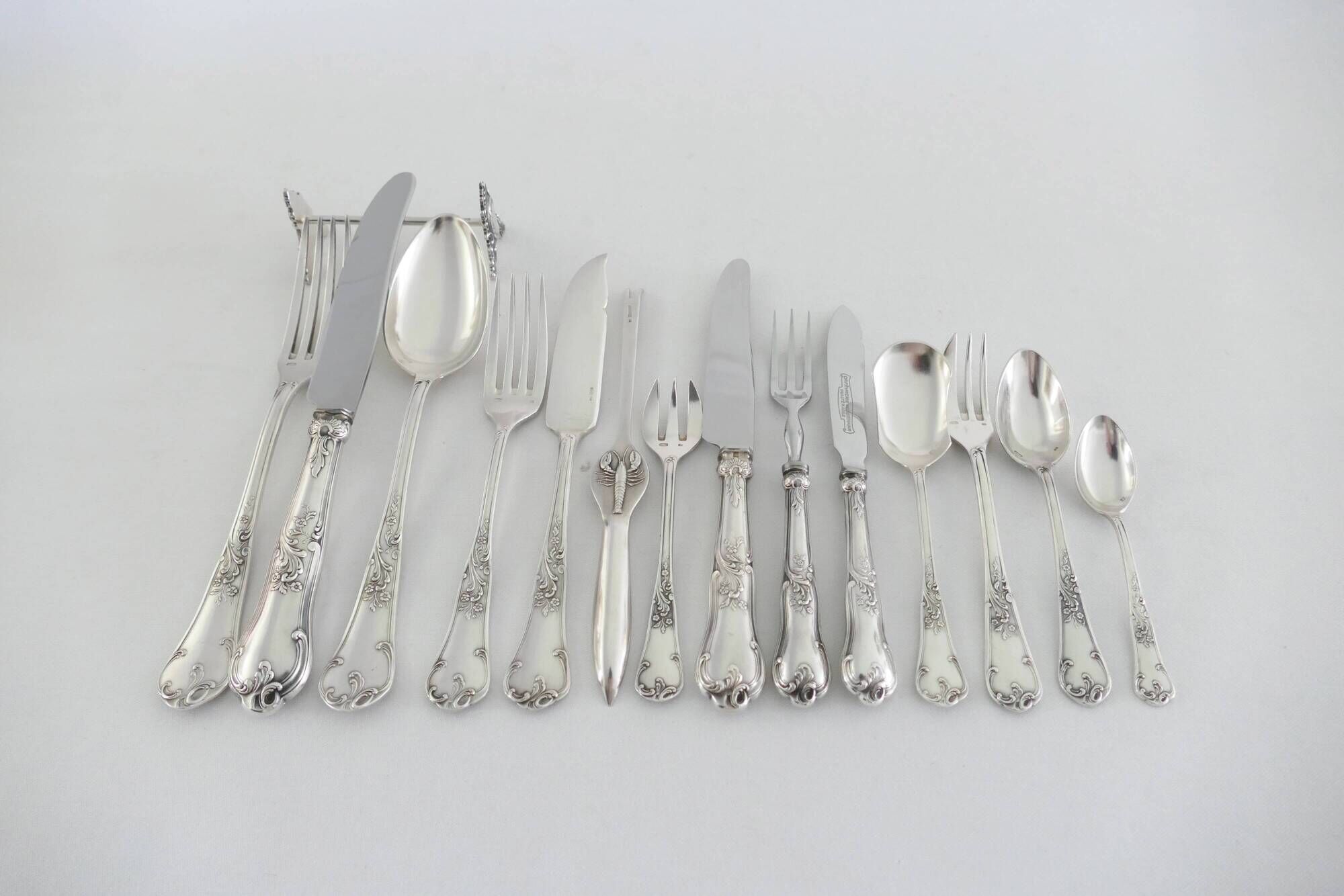 Orfevrerie Wiskemann - Extensive Silver Plated Cutlery Set - 209-piece/12-pax - "N.14 Louis XV"