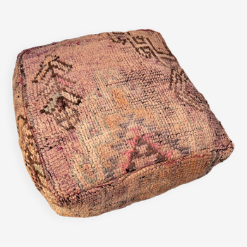 Maroc Kilim Pouf, Pouf de meubles d’extérieur, Ottoman marocain vintage, Pouf de chaise extérieure,