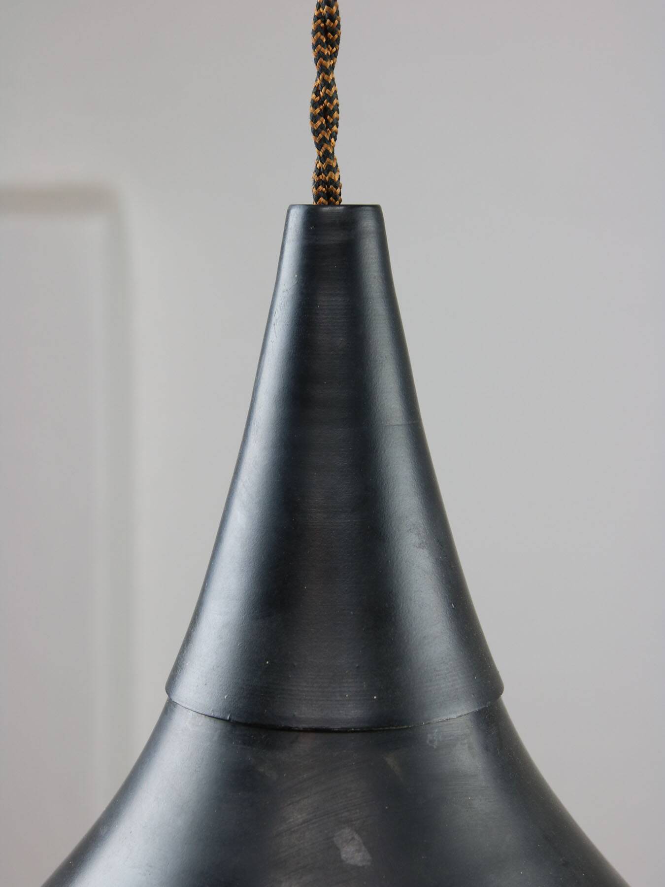 Vintage Italian Black Metal Pendant Lamp