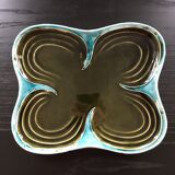 Clover dish olive green