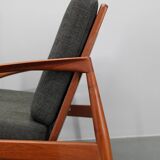 Canapé 2 places en teck Paper Knife de Kai Kristiansen des années 1960, Danemark