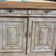 Antique low cabinet two doors two drawers in solid wood
