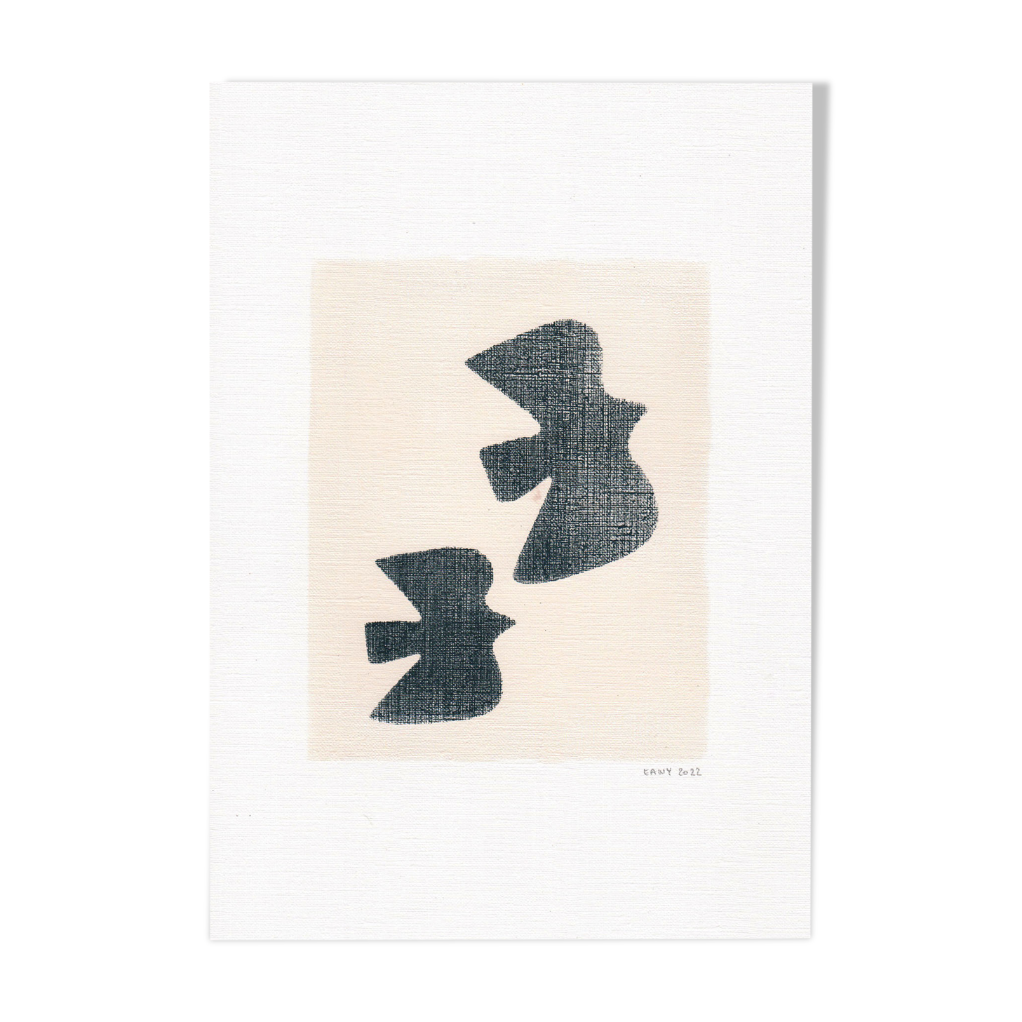 Peinture sur papier M641 signée eawy