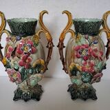 Pair of slip vases