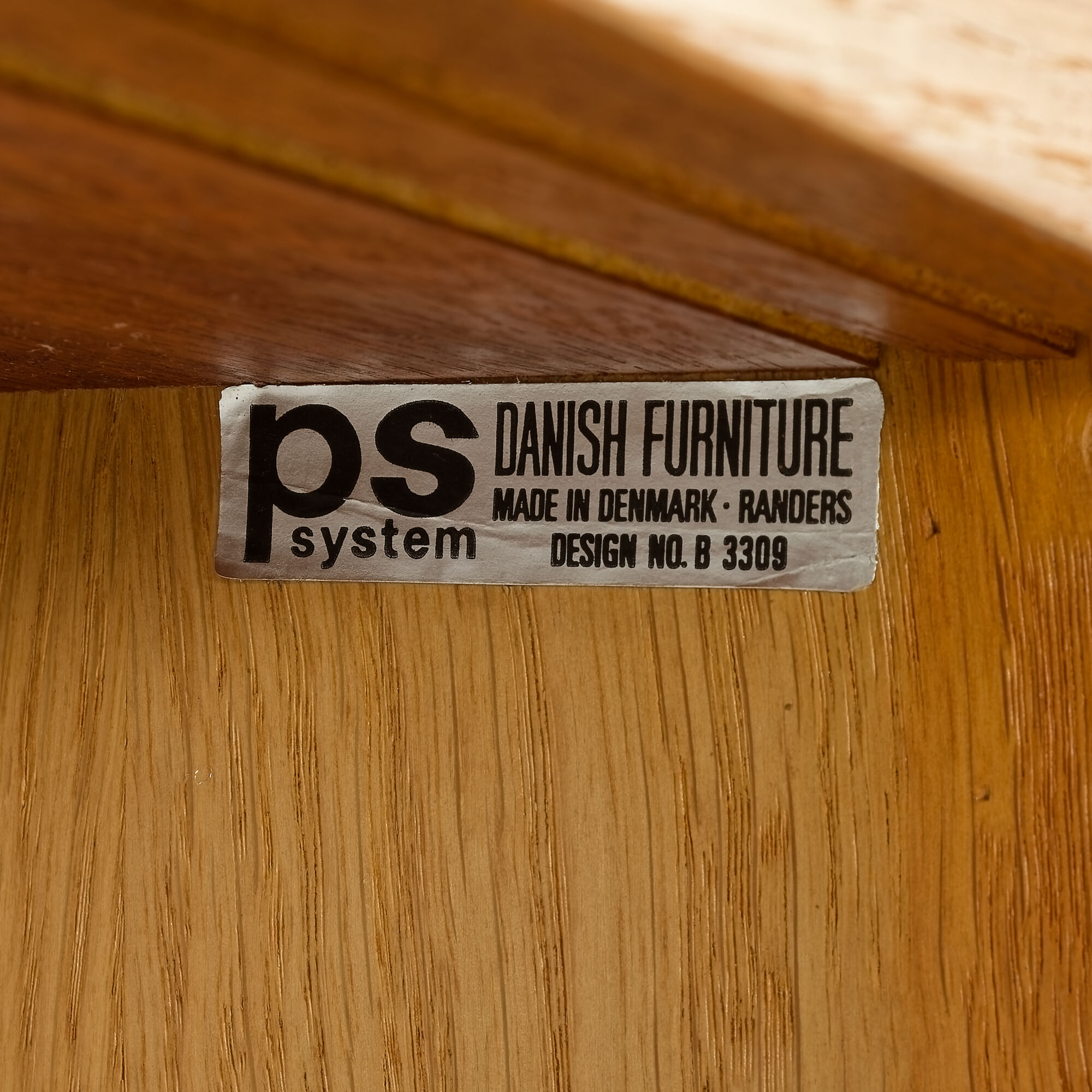 Preben Sorensen Danish oak wall unit by PS System, Randers, 1970s