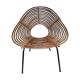 Fauteuil coquille en rotin et osier