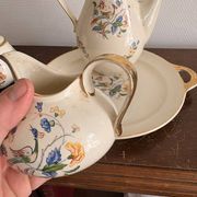 Tea Service Café Courtoisie Keramis Boch Louvière Art Deco Phoenix Bird