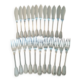 Ercuis silver-plated fish cutlery