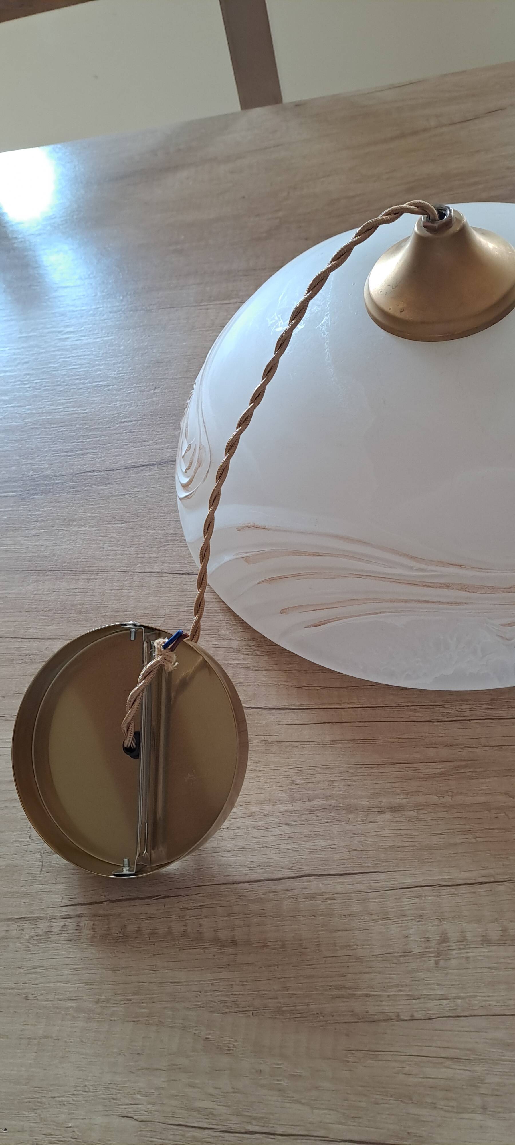 Alabaster brass chandelier