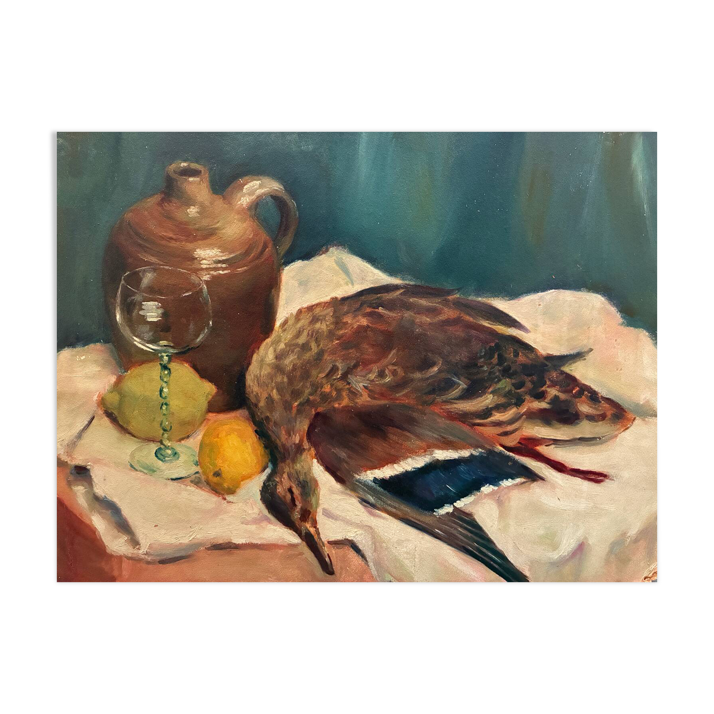 Still life with duck and lemon 20th century