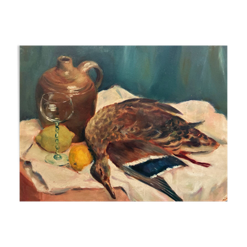 Still life with duck and lemon 20th century