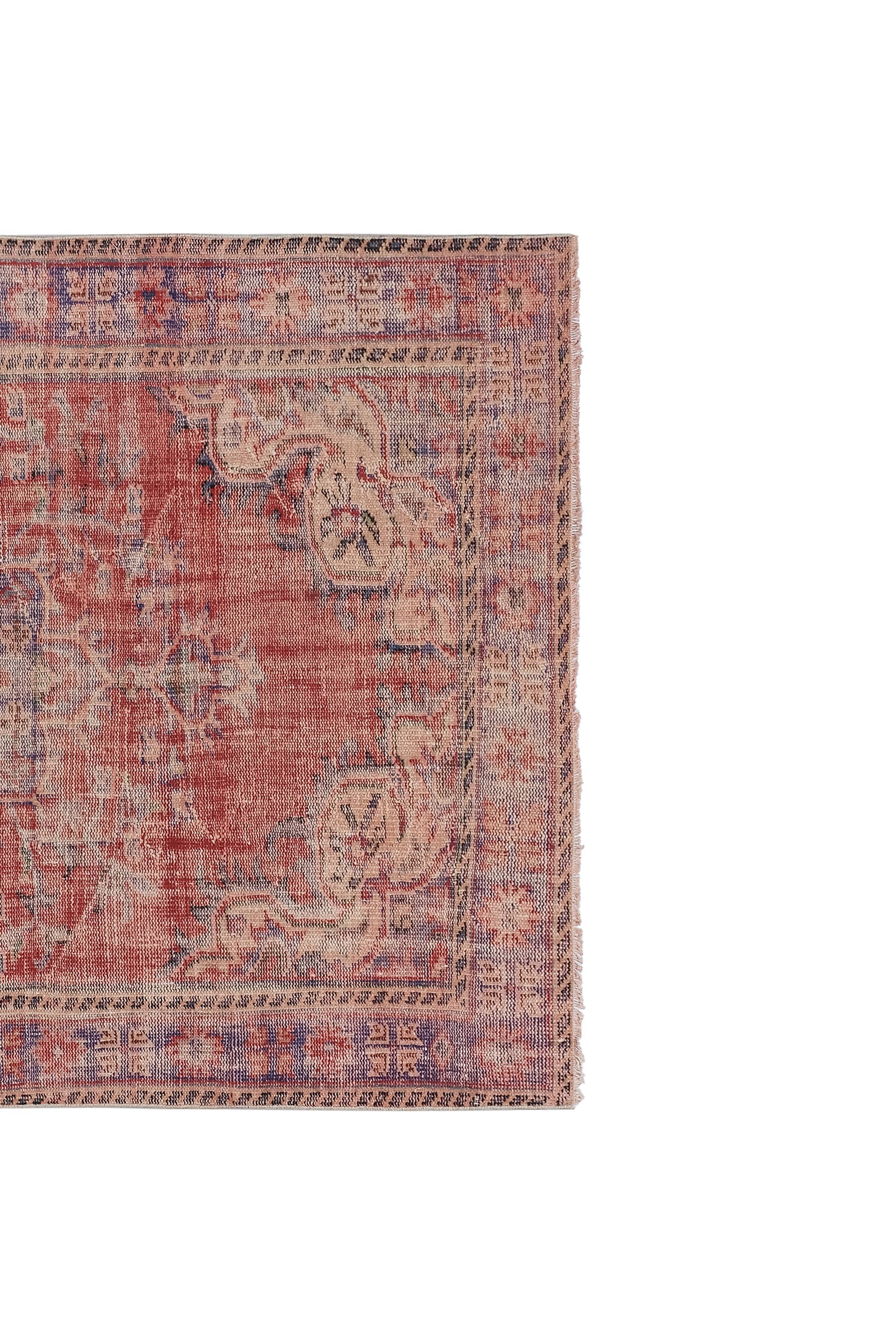 Vintage Turkish rug from Oushak, handwoven 182x276 cm
