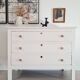 Old white wooden chest of drawers