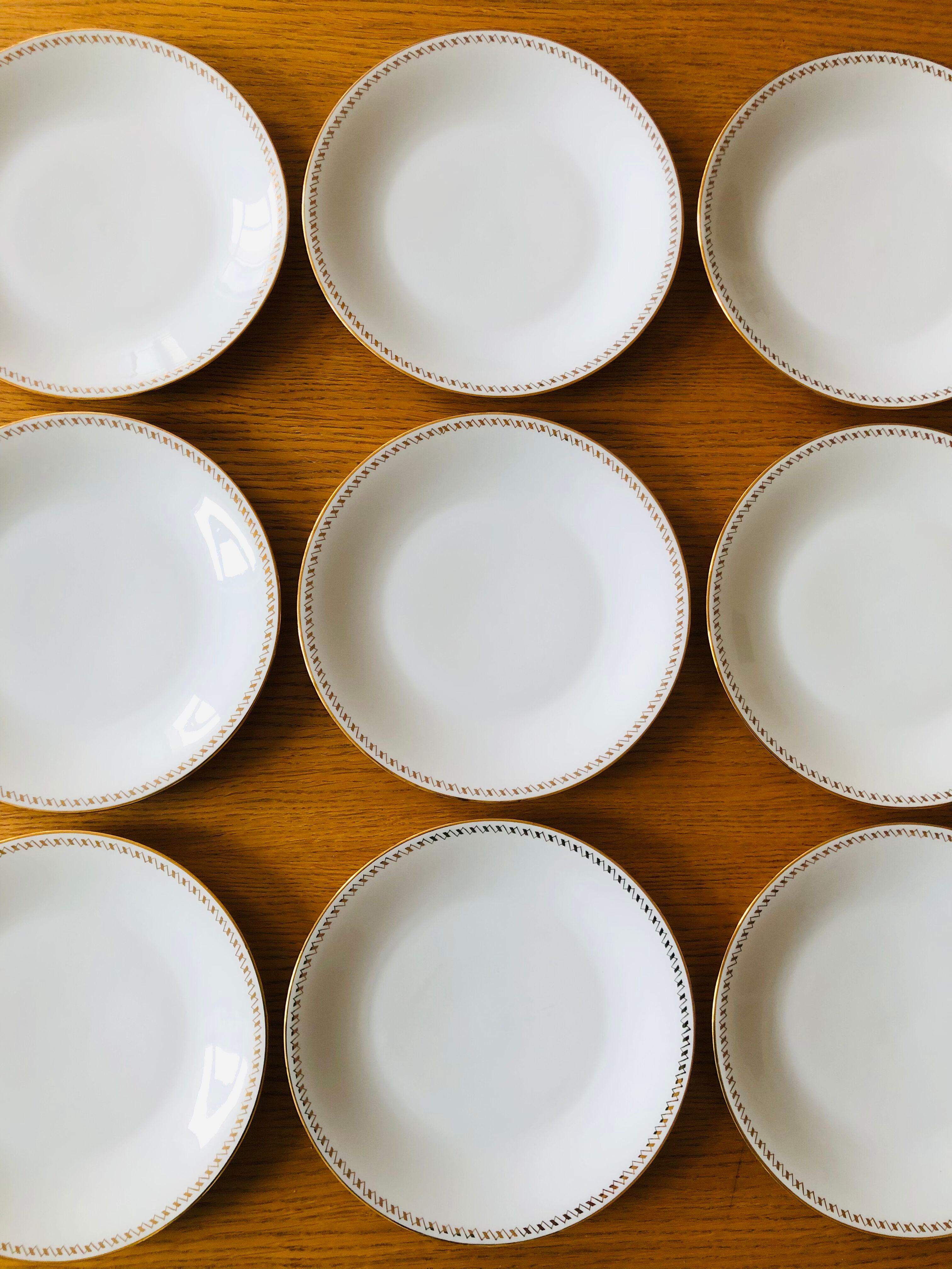 Flat porcelain plates by Sologne Larchevêque