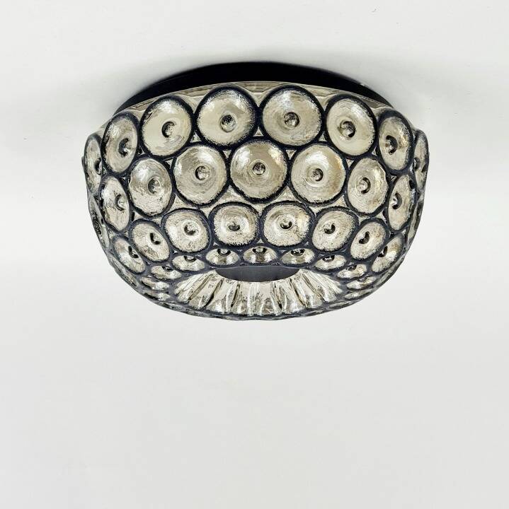 Large Mid-Century Glass Ceiling Light from Limburg, Germany, 1960s