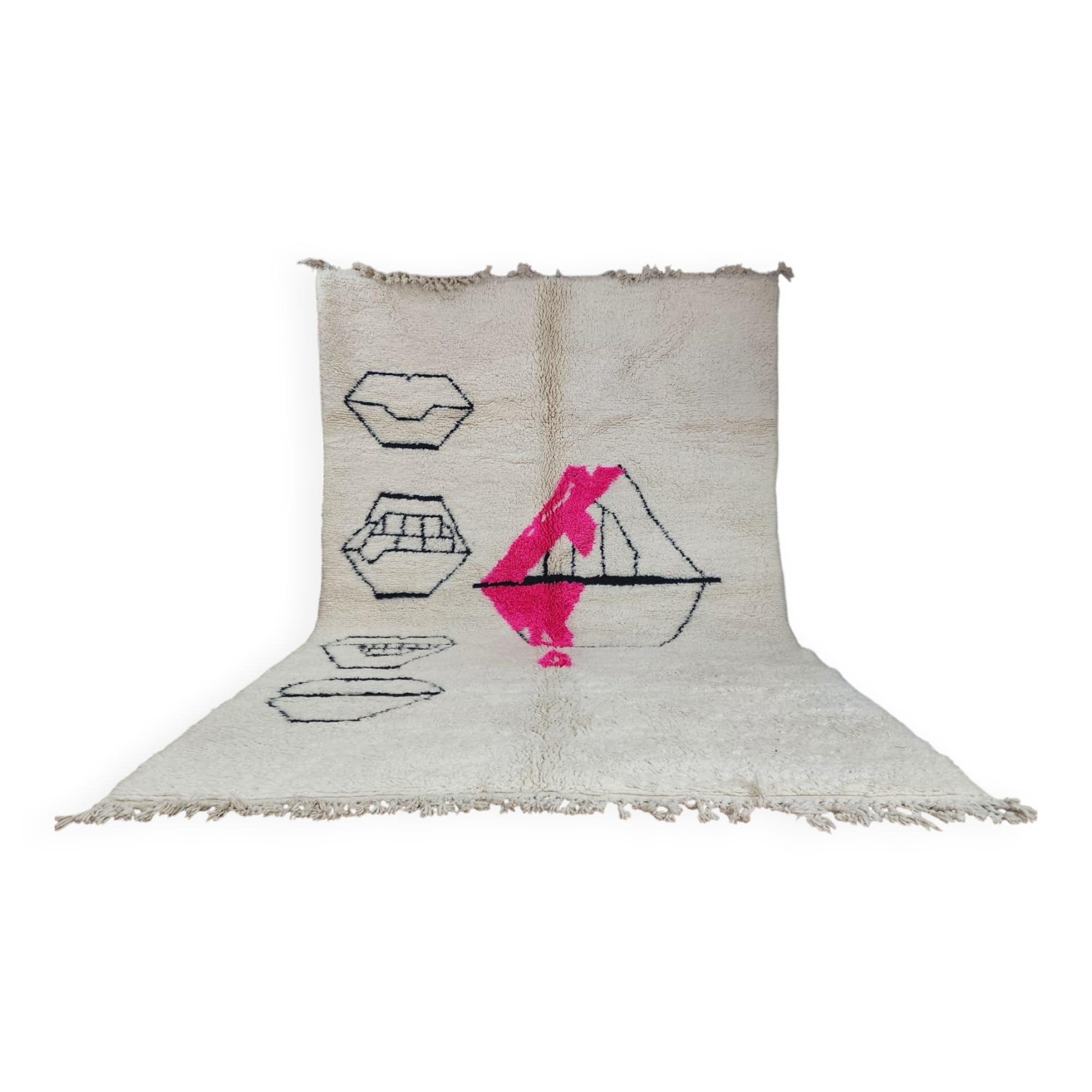 Unique handmade Berber rug 3x2 m