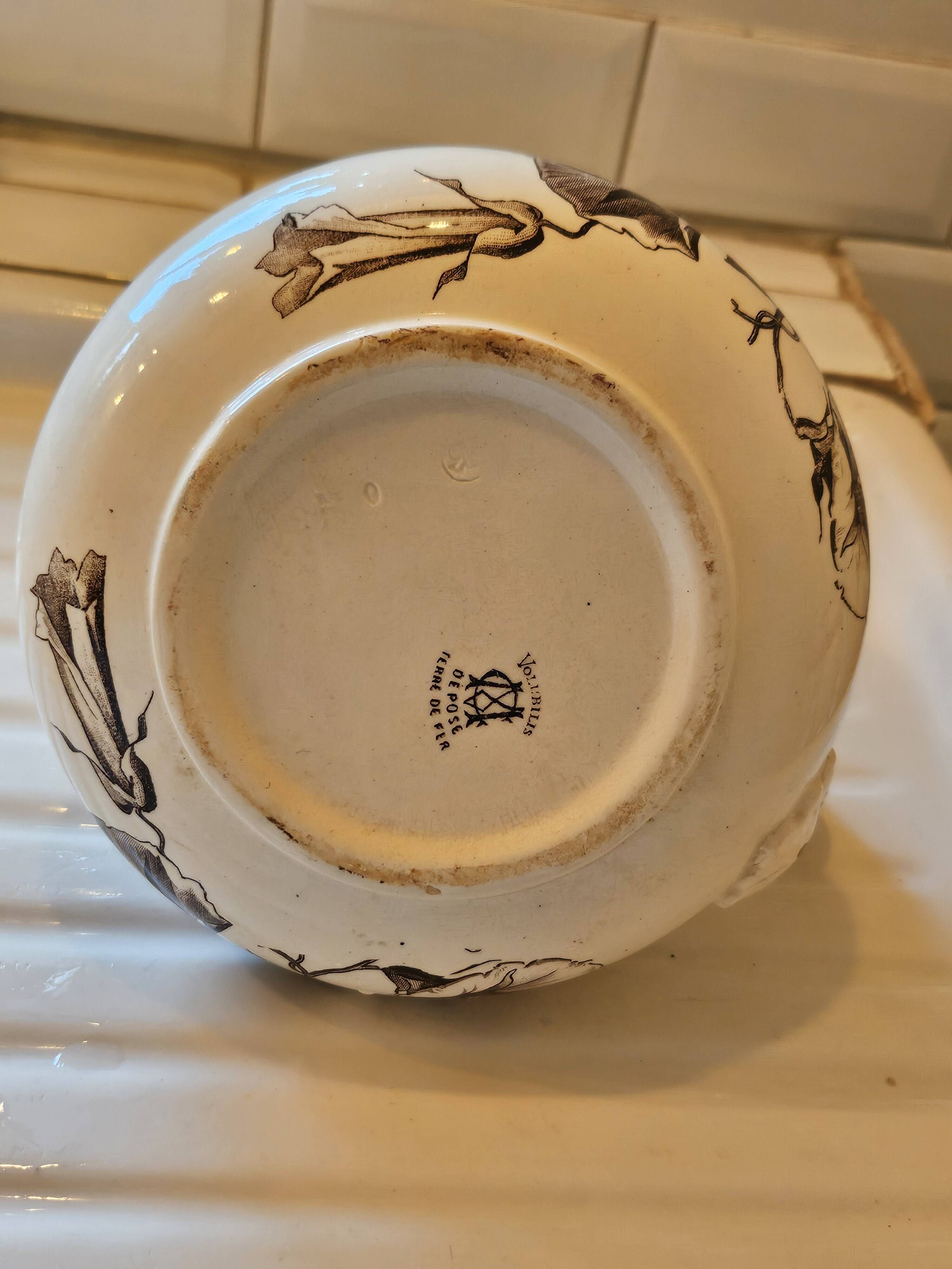 Art Nouveau toilet jug in earthenware "Volubilis"