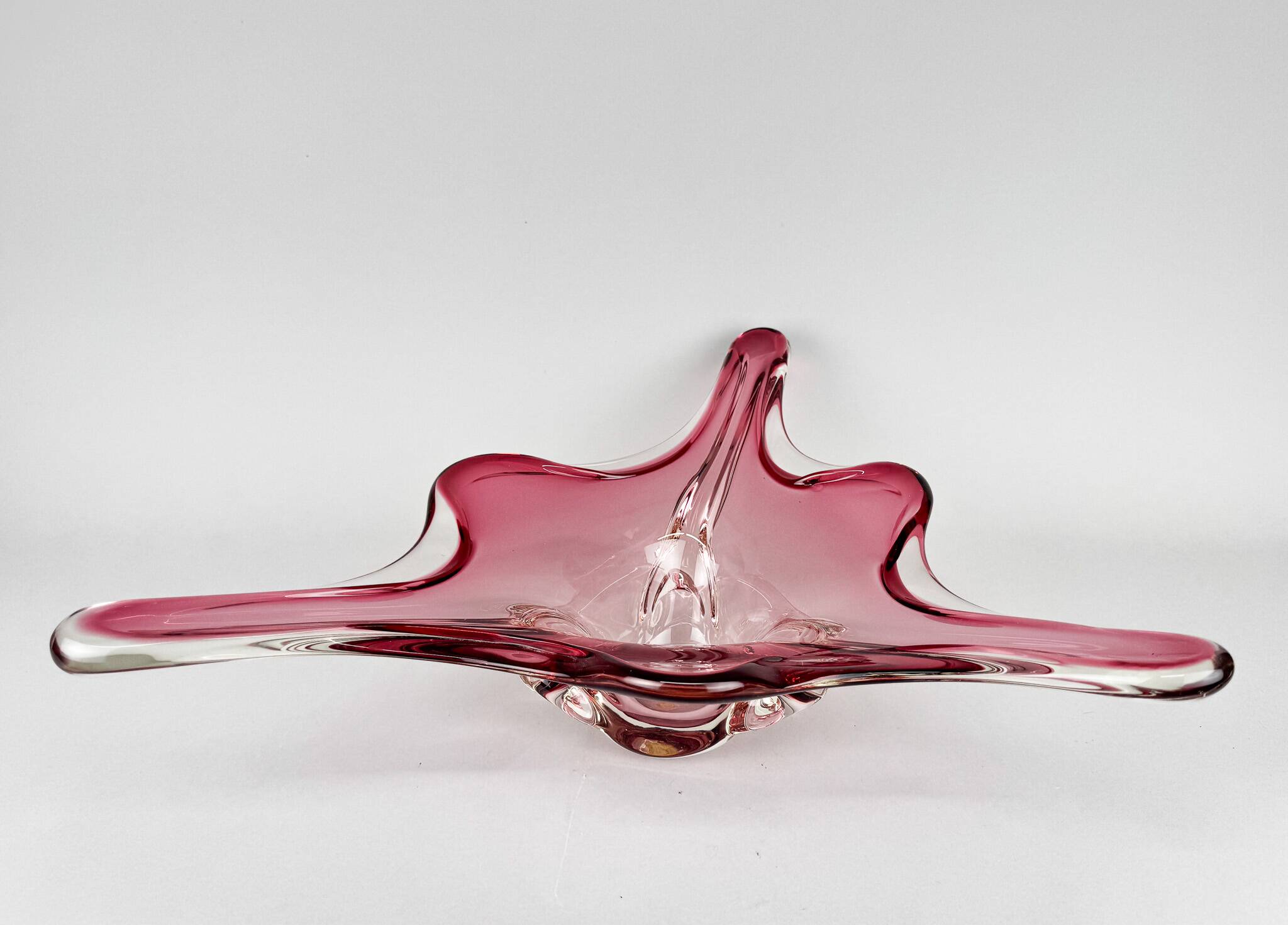 XXL Mid Century Murano Glass Bowl, Italy, Labeled