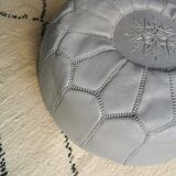 Pouf en cuir