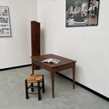 1900 solid walnut desk with two drawers