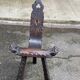 Spanish brutalist chair in solid wood 1960