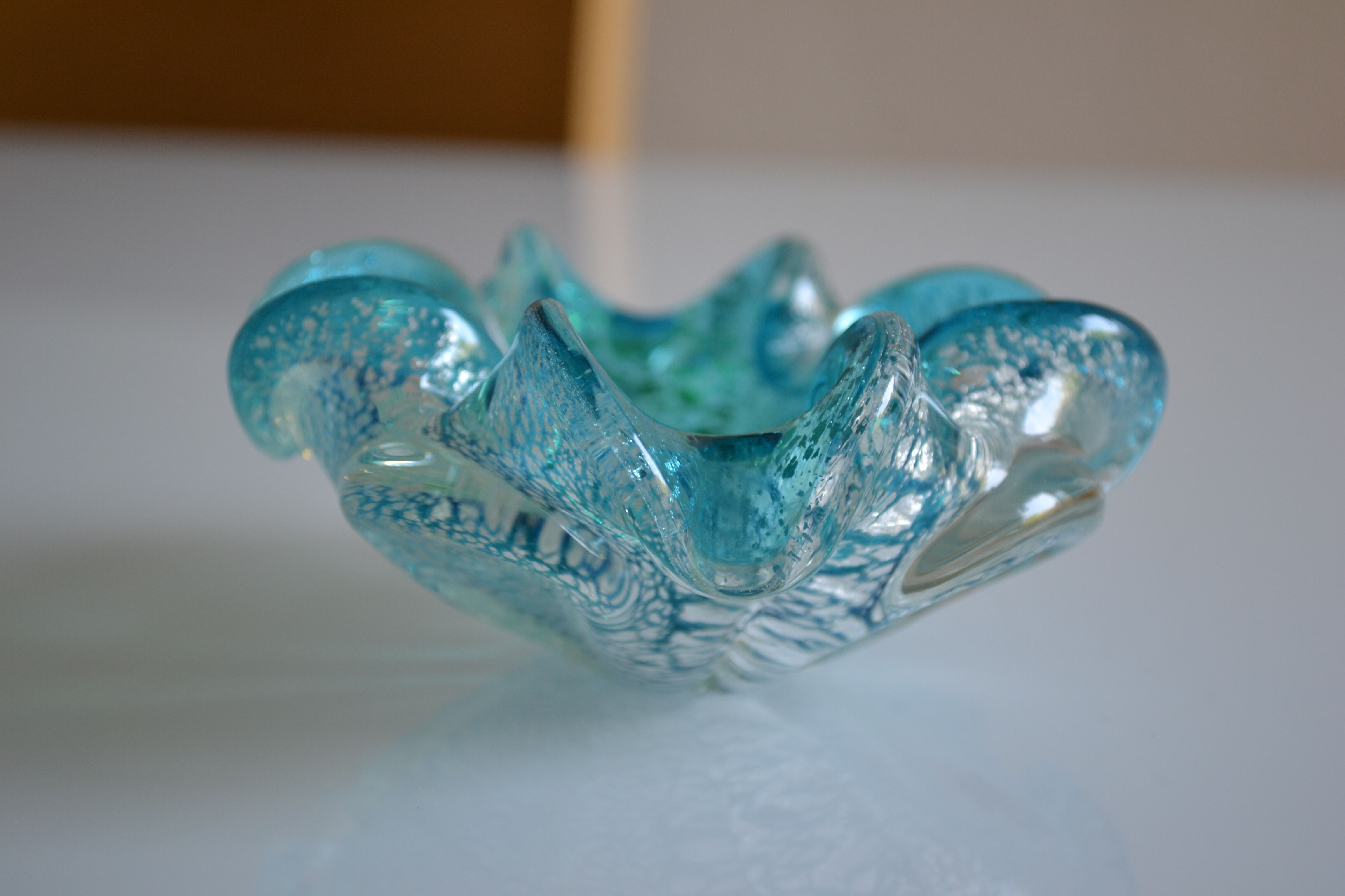 empty blue Murano pockets