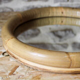 Round bamboo mirror 32cm