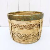 Gabriella Crespi style woven rattan basket