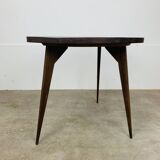 50s tripod coffee table with compass legs