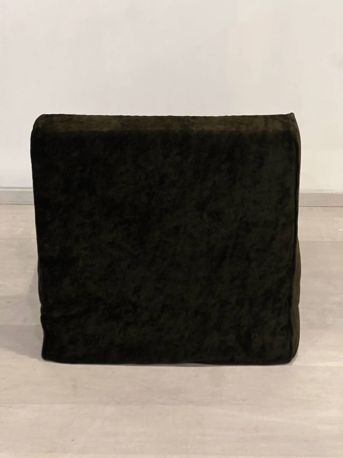 Chocolate fabric armchair