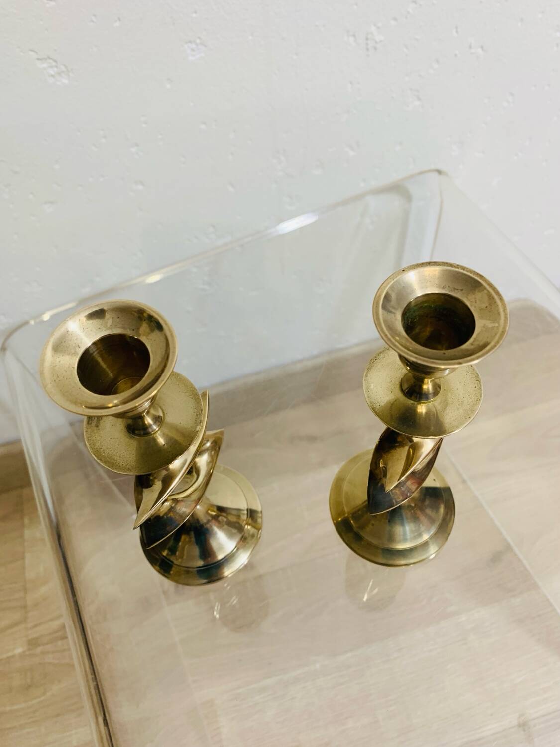 Pair of designer candlesticks