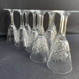 Liquor glasses (12) - art deco - cut and blown crystal